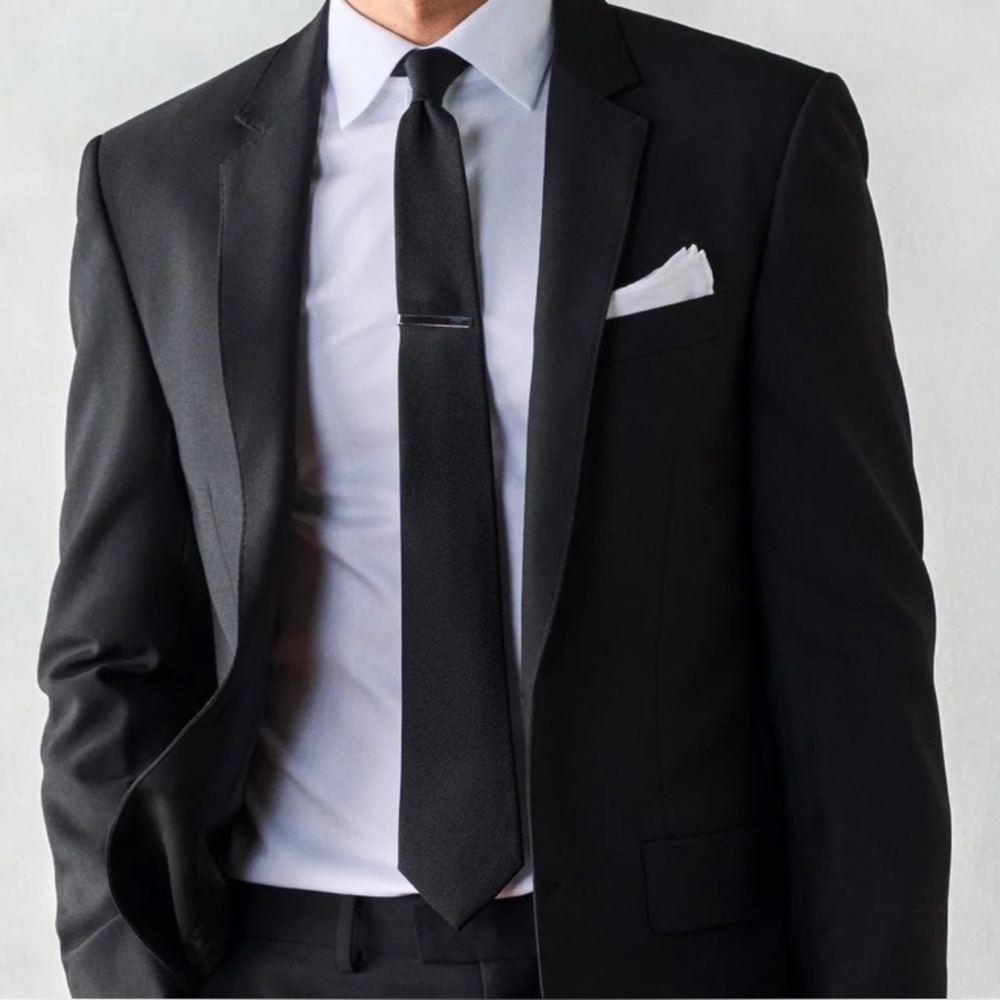 Euc The Blk Tux Black 100% Silk Men’s Necktie Accessory